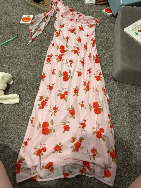 wild fable Dresses & Skirts - 🥗wild fable Pink Floral One-Shoulder Maxi Dress